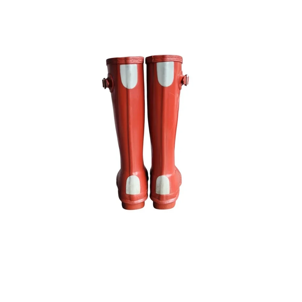 HUNTER Original Red Rain Pull On Boots UK 13 US 1B/2G Unisex